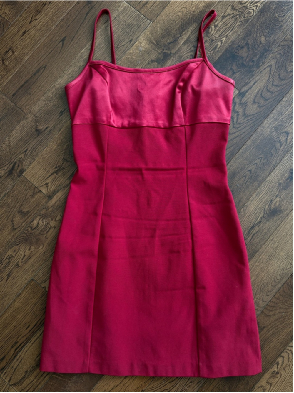 Vintage Caché Red Spaghetti-Strap Mini Dress Size Small